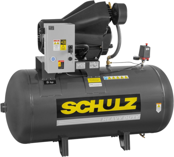 Schulz Audaz MCSV Air Compressor 5 HP 80 gal. 2-Stage 230V 3-Phase Horizontal New