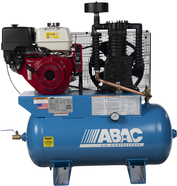 ABAC AB13-30GH Air Compressor 13HP Honda Gas Driven 175PSI 30 Gallon Two-Stage New