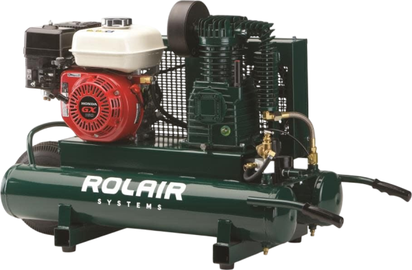 Rolair 4090HK17 Air Compressor Wheeled 9 Gal. Gas 5.5 HP Honda GX160 Engine Single Stage Pump New